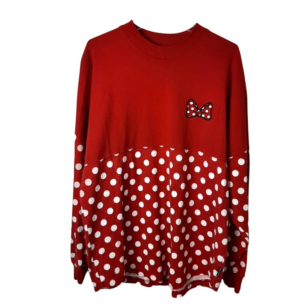 Disney Minnie Mouse Spirit Jersey Red Polka Dot Small